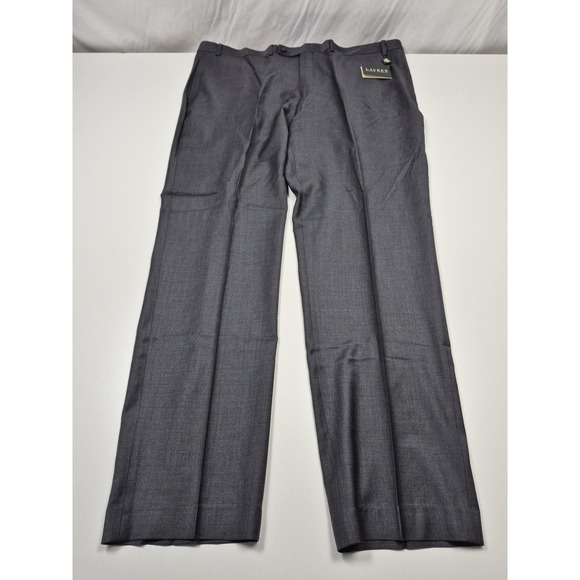 VTG Ralph Lauren Dress Pants Men's 44x34 Gray Wool Flat Front Big Tall NWT